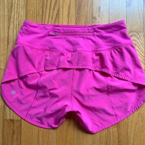Lululemon Speed up Low Rise Lined Shorts-Sonic Pink Size 4 Tall